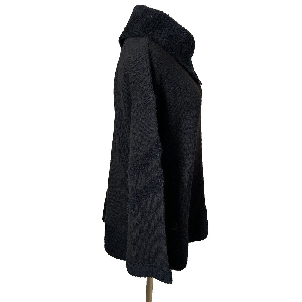 Smartwool Womens Funnel neck Sweater Sz Medium‎ Lodge Black Wool Blend SW016478 - Picture 2 of 15